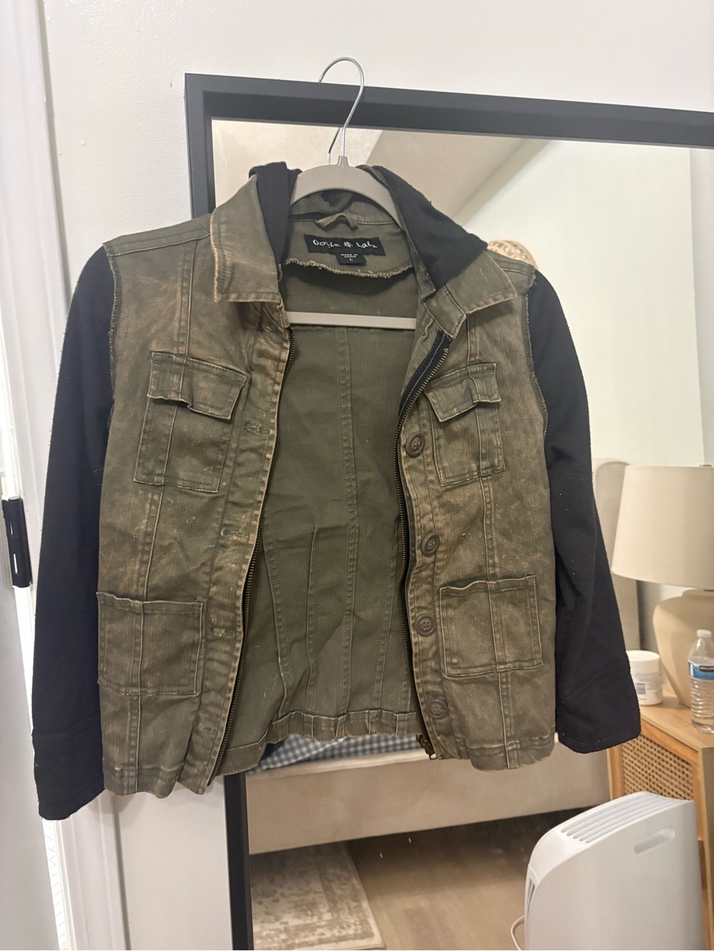 Olive & Black Utility Hooded Jacket - Casual Girl’s Coat